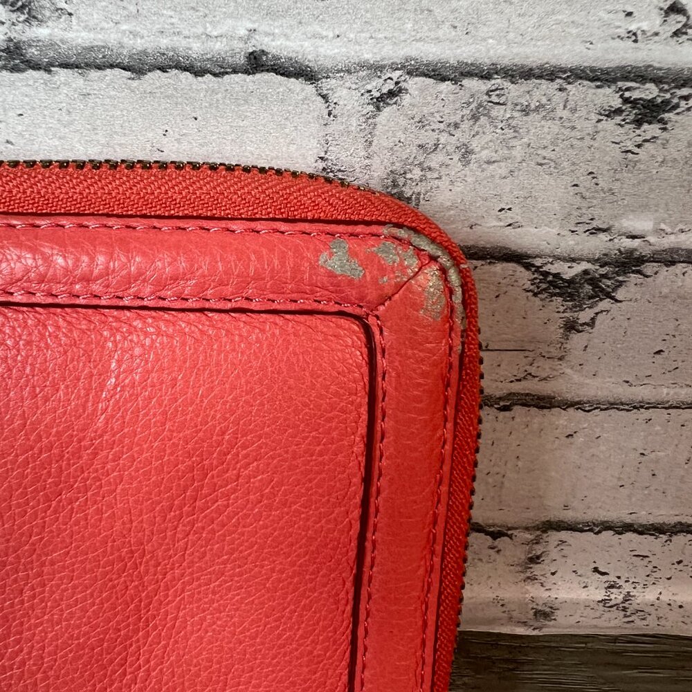 Tory Burch Women's Amanda Continental Leather Wallet Coral - Picture 3 of 9